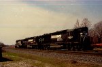 NS 4604 is the last of three locos on a southbound train